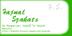 hajnal szakats business card